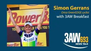 Simon Gerrans and Gerry Ryan with 3AW Breakfast