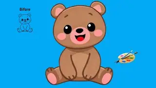 Cute Bear Coloring Pages 🧸 | Learn Colors for Kids 🎨 part 133