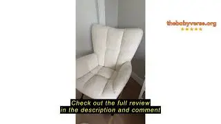 Review Sweetcrispy Rocking Chair, Teddy Upholstered Glider Rocker with High Backrest, Reading Chair