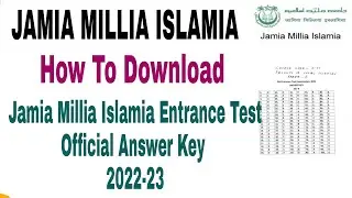 Jamia Entrance Test Answer key 2022-23 | jamia BA Political Science entrance answer key, Paper 2022