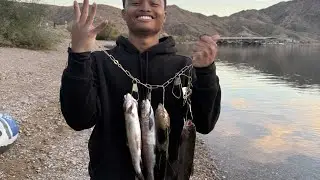 FIRST Trout Ever at Willow Beach! 🚣&zwj;♂️ Testing Electric Trolling Motor on my Excursion 4 raft
