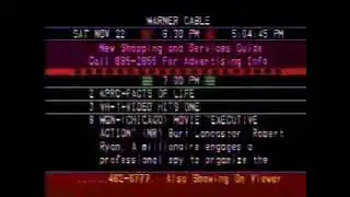 Electronic Program Guide - November 22, 1986 (Warner Cable, Houston)