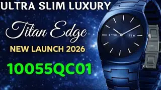 Titan Edge Fumage Quartz Analog Watch for Men | Blue Dial Ceramic Strap | Model 10055QC01