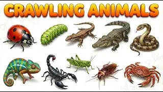 Crawling Animals  Wild Animals Name in Hindi and English | जंगली जानवरों के नाम | Ep -58