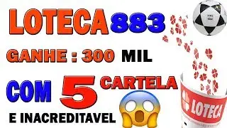 DESDOBRAMENTO DA  LOTECA COM 5 CARTELAS 100%  14 PONTOS