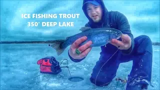 Ice Fishing Wisconsin's Deepest Lake for Trout | 350 FEET DEEP