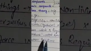Rejection of vital Force Theory | Fredrick Wohler preparation of Urea | Organic chemistry #viral