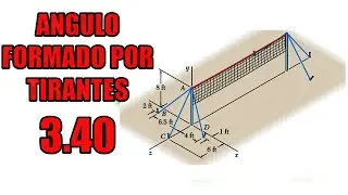 ejercicio 3.40 Beer | Determine El Angulo Formado Por Los Tirantes | 3.40 Beer
