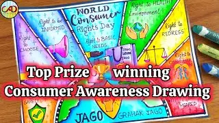 World Consumer Rights Day Drawing /creative consumer awareness poster/Project on consumer Awareness