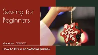 DIY Leather Bag Kit-Beginner | Christmas Leather Snowflake | Making Tutorial DWIDL713