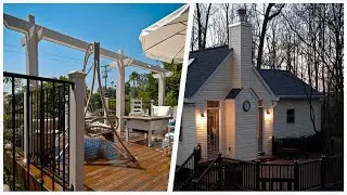 75 Mid-sized Shabby-chic Style Deck Design Ideas You'll Love 😊