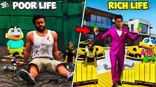 Franklin POOR Life To RICH Life in GTA 5 in Telugu! 😭