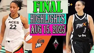 Phoenix Mercury vs Las Vegas Aces FINAL Qtr Highlights [Aug 15, 2O25]| Women's Basketball 2025