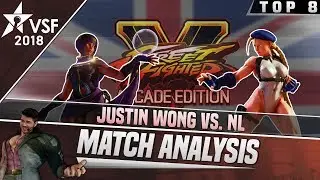 SFV AE Match Analysis: VSFighting 2018 Top 8 - Justin Wong vs. NL