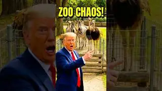 Трамп спасается бегством! (Неудачный побег из зоопарка) 🦓💨