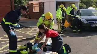 Lancashire FRS Fire Cadets road traffic collision drill