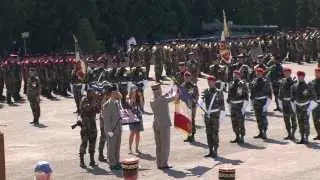 Remise de décorations aux drapeaux