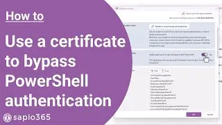 Use a certificate to eliminate the need for Powershell authentication