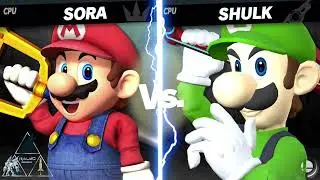 Smash Mods Ultimate:  KeyBlade Mario vs Monado Luigi