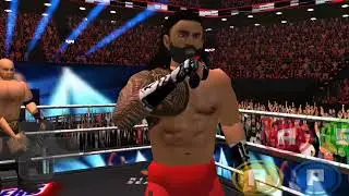 Most epic#1container match for undisputed championship Roman reigns vs Goldberg wr3d amazinggameplay