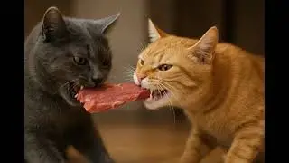 Two cats fight #viral #catsfight #trending