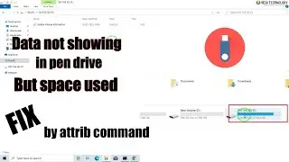 Как исправить ошибку &laquo;Данные не отображаются на флешке&raquo; ॥ команда attrib ॥ #attrib #pendrivedata #attribcommand