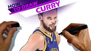 Stephen Curry, NBA Golden State Warriors player - How to draw