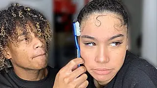 J'ESSAYE DE LUI FAIRE SES BABY HAIR