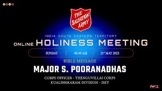 ONLINE HOLINESS MEETING | 21st MAY 2023 | THE SALVATION ARMY - ISET |