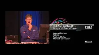 PDC 2005 - The .NET Language Integrated Query Project - Anders Hejlsberg - 2005/09