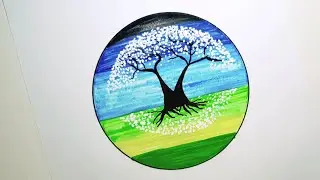 ✅ Como desenhar PAISAGEM com APENAS HIDROCOR da FABER-CASTELL - Árvore colorida