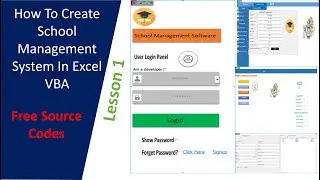 How to Create School Management Software System In VBA Part1