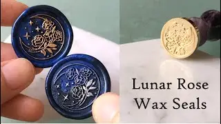 Lunar Rose Wax Seal 🌹| Crescent Moon Wax Stamp 🌙 | Mid-Autumn Wax Stamping