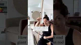 High end curtain rod for less than $90! #curtainrods #homedecor #diy #dupes