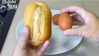 NÃO JOGUE PÃO VELHO FORA - FAÇA ESSE SANDUÍCHE RÁPIDO NA FRIGIDEIRA