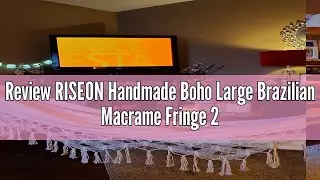 Review RISEON Handmade Boho Large Brazilian Macrame Fringe 2 Person Double Deluxe Hammock Swing Net