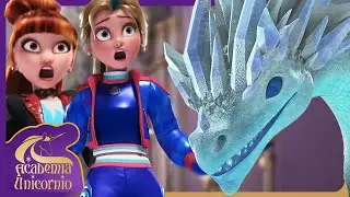 Val e Isabel enfrentam um dragão | Academia Unicórnio🦄| Desenhos animados para crianças