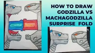 How to draw Godzilla VS MECHAGodzilla Surprise Fold @CreativitywithAzu