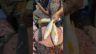 Wow!! Big Giant Rohu: Fish Cleaning & Cutting in Village Market #shorts