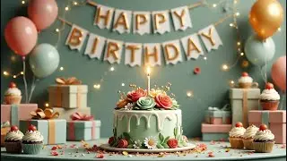 Happy Birthday Song | Classic Tune in Dreamy Green Backdrop
