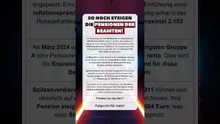 #beamte #pension #pensionen #rente #rentner #ruhestand #inflation #politik #politiker #deutschland
