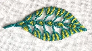 Beautiful Leaf Hand Embroidery Tutorial | Easy & Relaxing Embroidery for Beginners