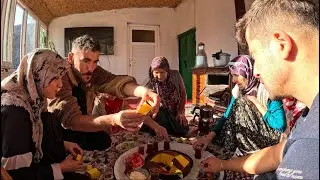KÖYDE YAPTIĞIM KEK TARİFİNİ VERDİM~ESKİ TAŞLARDA BULGUR ÇEKTİK
