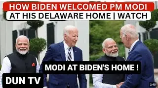 US Biden welcomes PM Modi at his home || PM MODI GONE TO BIDEN's HOME DURING US VISIT || PM IN USA |