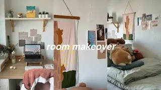 mini room makeover &bull; cozy minimalist room decor, IKEA SLAKT bed & LAGKAPTEN/ALEX desk ✨