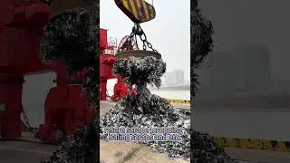 Crane Electromagnetic Lifting Magnets in Action | Scrap Waste Handling