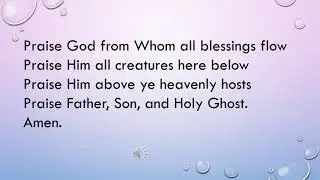 Doxology Traditional Service Music