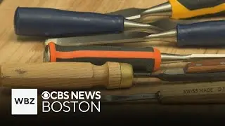 Boston artist making wooden creations from hand that merge western and African traditions