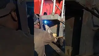 FIXING TRACK'S TRAILER USING MIG WELDING PROCESS IN MANUFACTURING WORKSHOP BY EXPERT TECHNICIAN