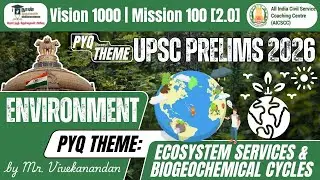 Environment | Ecosystem Services & Biogeochemical cycles | PYQ THEME by Vivekanandan S